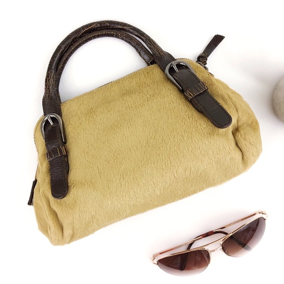 ⭐️ MIU MIU Calf Hair Mini Satchel Bag Tan - Picture 2 of 7